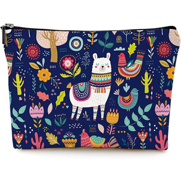 Women's High Quality Beautiful Canvas Waterproof Zipper Makeup Bag For Cosmetic - Picture 1 of 6